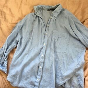 Zara basic linen top